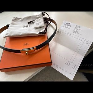 Hermes Kelly Belt color Noir